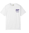 White T-shirt Purple logo